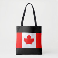 Canadian flag of Canada shopping tote bags