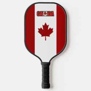 Canadian flag pickleball paddle