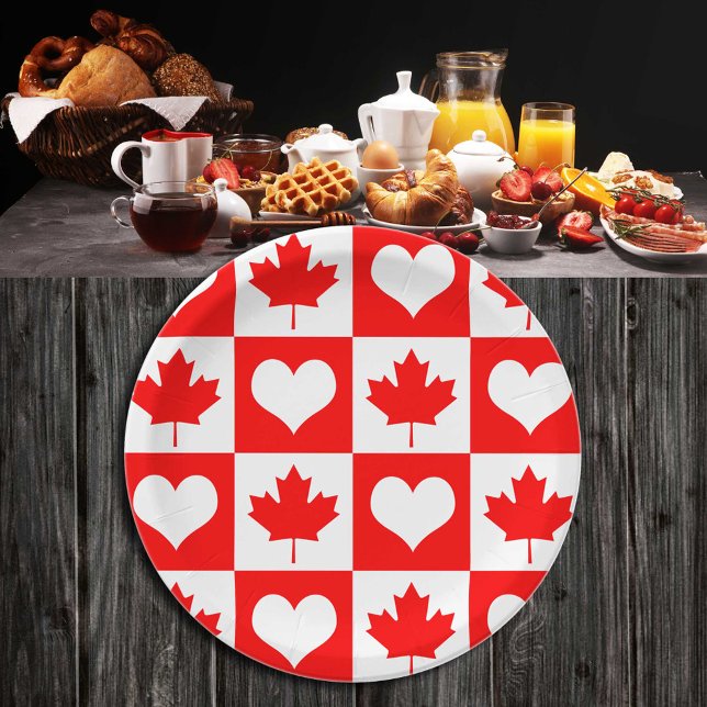 Canadian flag plates, Birthday, Canada Party Paper Plate (Creator Uploaded)