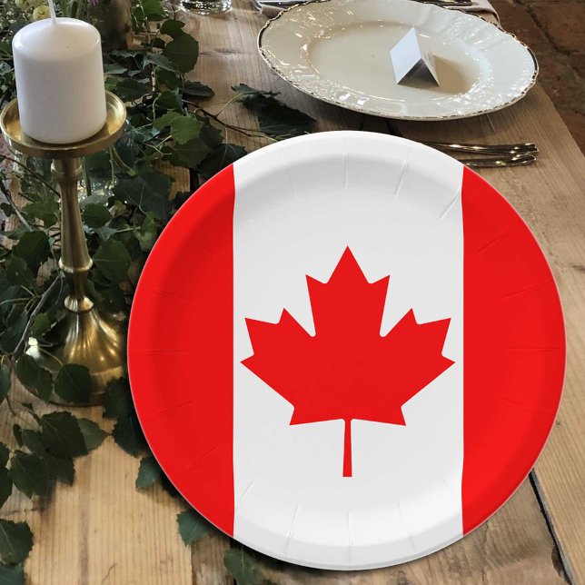 Canadian Flag plates, party, sports, Canada Paper Plate (Creator Uploaded)