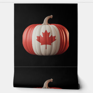 Canadian Flag Pumpkin Maple Leaf Thanksgiving Over Wallpaper
