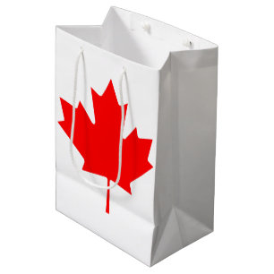 Canadian Flag Red Maple Leaf Medium Gift Bag