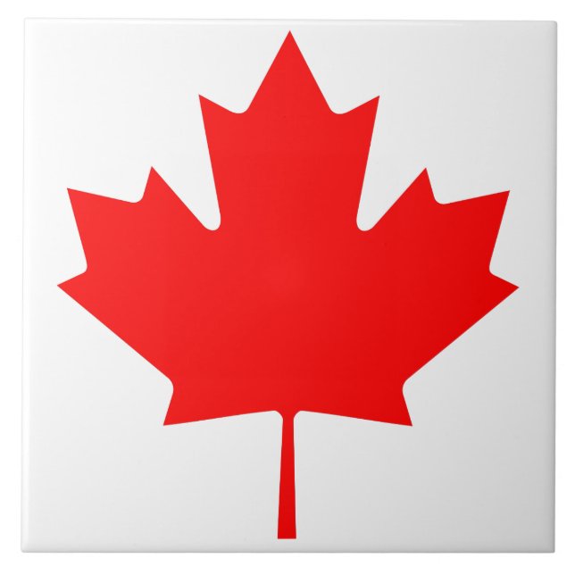 Canadian Flag Red Maple Leaf Tile (Front)