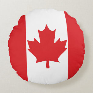 Canadian Flag Round Cushion