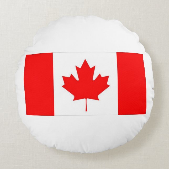 CANADIAN FLAG ROUND CUSHION (Front)