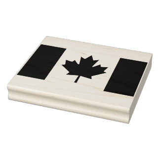 Canadian Flag Rubber Art Stamp