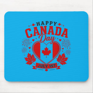 Canadian Flag Shirt Women Men Kids Red Maple Leaf Mouse Pad