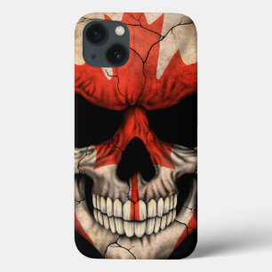 Canadian Flag Skull iPhone 13 Case