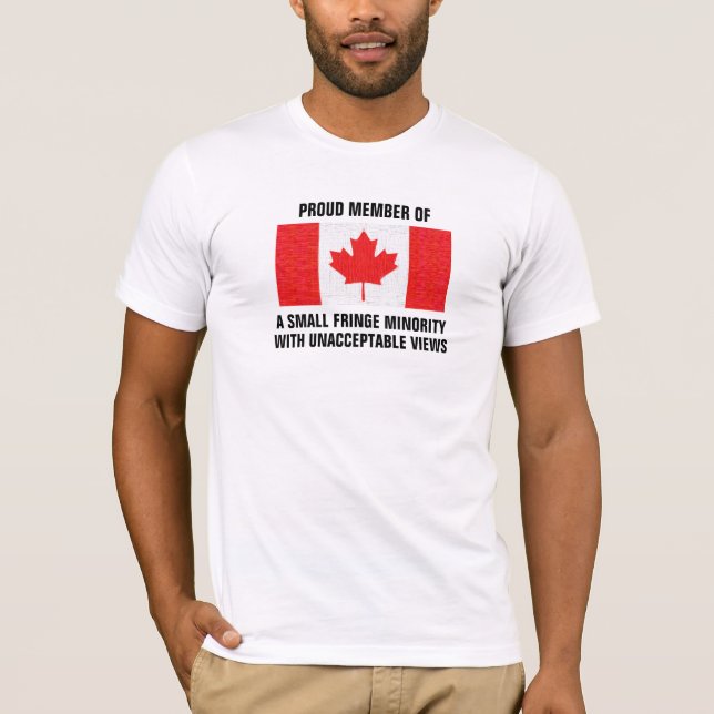 Canadian Flag Small Fringe Minority  T-Shirt (Front)