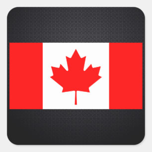 Canadian flag square sticker