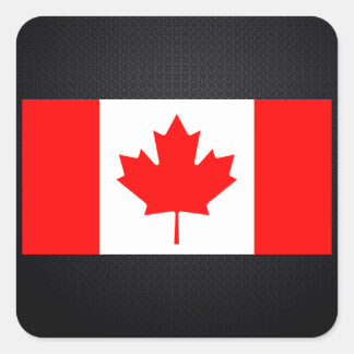 Canadian flag square sticker