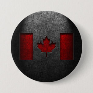 Canadian Flag Stone Texture 7.5 Cm Round Badge
