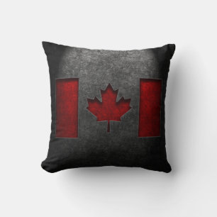 Canadian Flag Stone Texture Cushion
