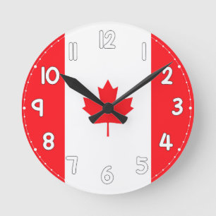 Canadian Flag Wall Clock - Flag of Canada