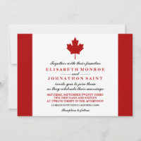 Canadian Flag Wedding