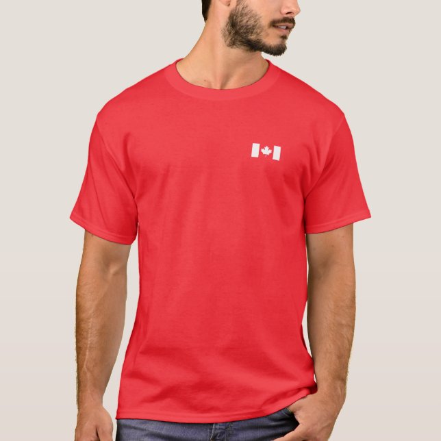 Canadian Flag Women Men Kids Left Chest Canada Day T-Shirt (Front)