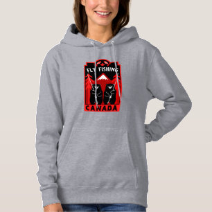 Canadian Fly Fishing Gifts Hoodie