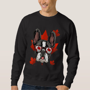 Canadian French Bulldog Dog Maple Leaf Patriotic C Sweatshirt
