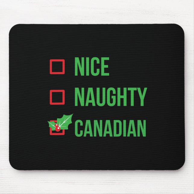 Canadian Funny Canada Pajama Christmas Gift  Mouse Pad (Front)