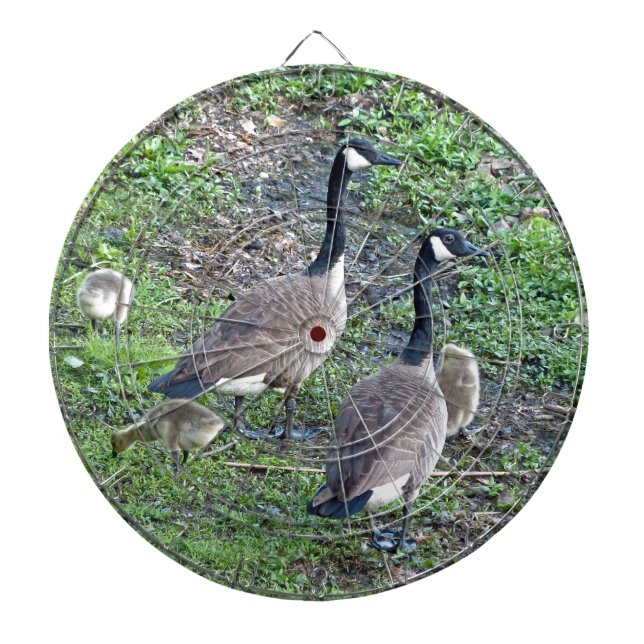 Canadian Geese Family Dartboard (Front)