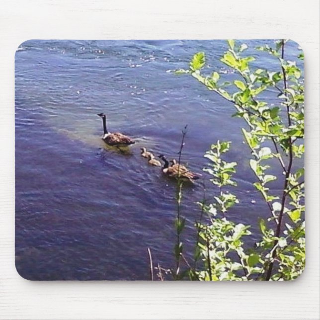 Canadian Geese Family Mouse Pad (Front)