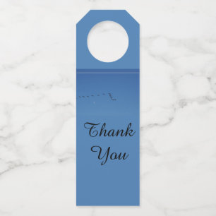 Canadian geese in flight bottle tag