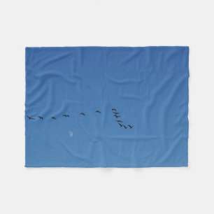 Canadian geese in flight    fleece blanket
