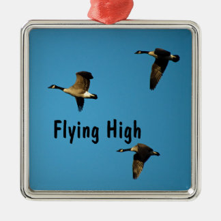 Canadian geese in flight   metal tree decoration