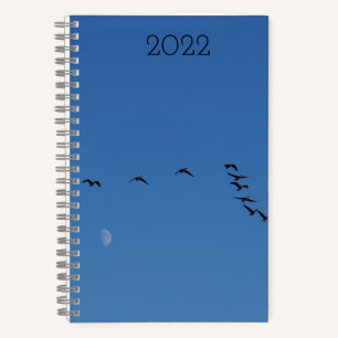 Canadian geese in flight notebook