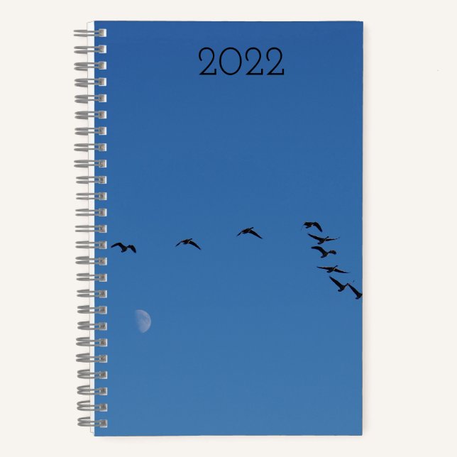 Canadian geese in flight         notebook (Front)