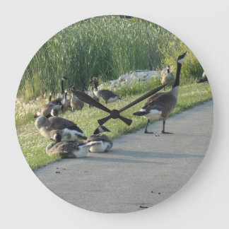 Canadian geese large clock