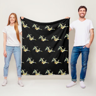 CANADIAN GEESE MIGRATION FLEECE BLANKET