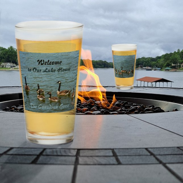 Canadian Geese Welcome to Our Lake House Glass (Creator Uploaded)