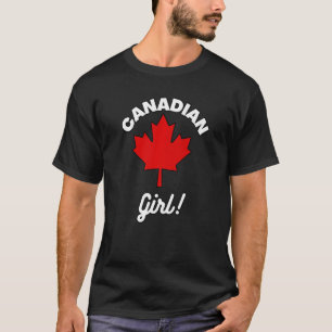 Canadian Girl Maple Leaf Country Flag Canada T-Shirt