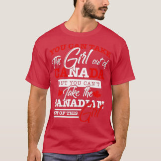 Canadian Girl Women Gifts Maple Leaf Canada T-Shirt