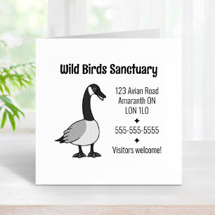 Canadian Goose Business Address Rubber Stamp