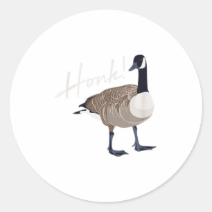Canadian Goose Shirt Honk Funny Cute Bird Hunter G Classic Round Sticker