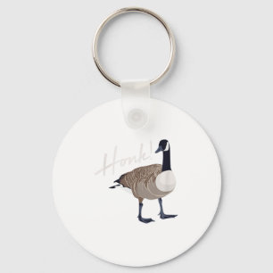 Canadian Goose Shirt Honk Funny Cute Bird Hunter G Key Ring