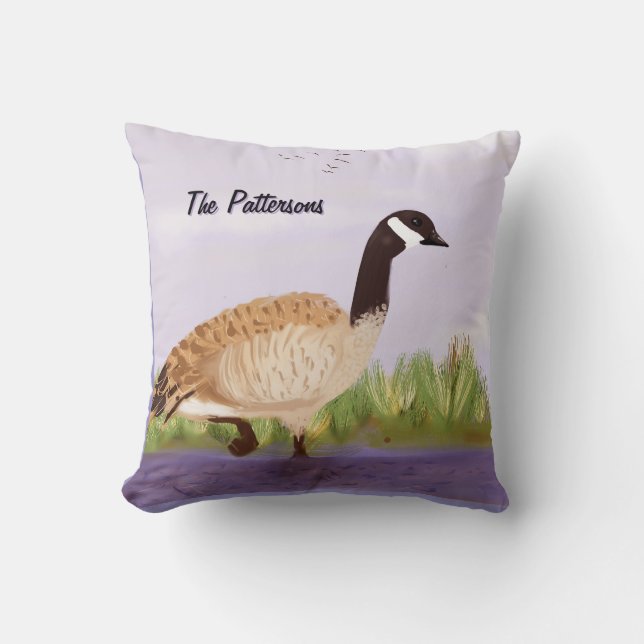 Canadian Goose Throw Pillow (Front)