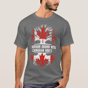 Canadian Grown with Canadian Roots Canada Flag T-Shirt