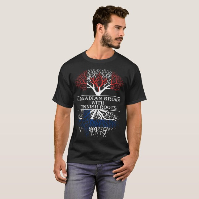 Canadian Grown With Finnish Roots Tshirt (Front Full)