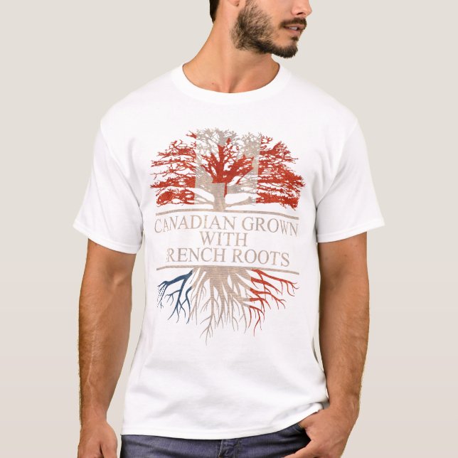 canadian grown with french roots vintage T-Shirt (Front)