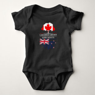 Canadian Grown with Kiwi Roots New Zealand Baby Bodysuit