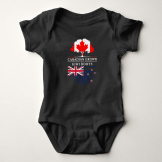 Canadian Grown with Kiwi Roots New Zealand Baby Bodysuit
