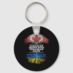Canadian Grown With Ukrainian Roots Key Ring