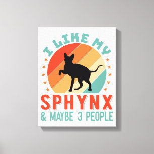 Canadian Hairless Sphynx Cat Owner Humour Canvas Print