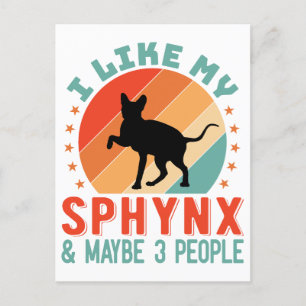 Canadian Hairless Sphynx Cat Owner Humour Holiday Postcard