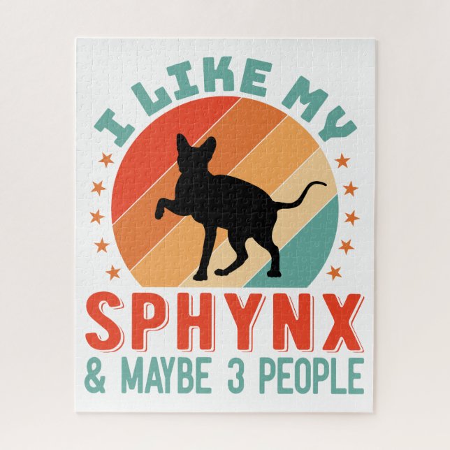 Canadian Hairless Sphynx Cat Owner Humour Jigsaw Puzzle (Vertical)