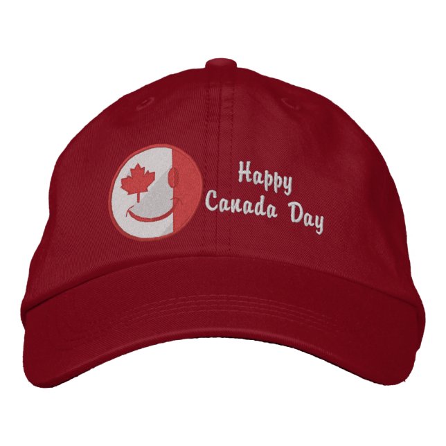 Canadian Happy Face Eh Team Embroidered Hat (Front)