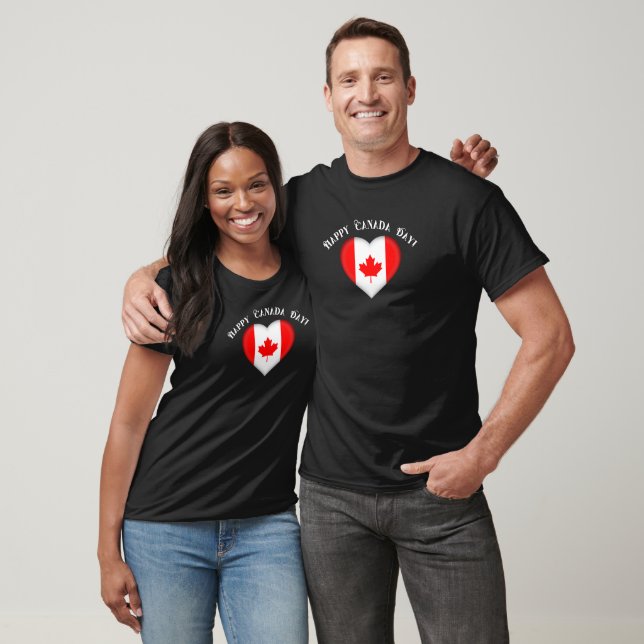 Canadian Heart Happy Canada Day T-Shirt (Unisex)